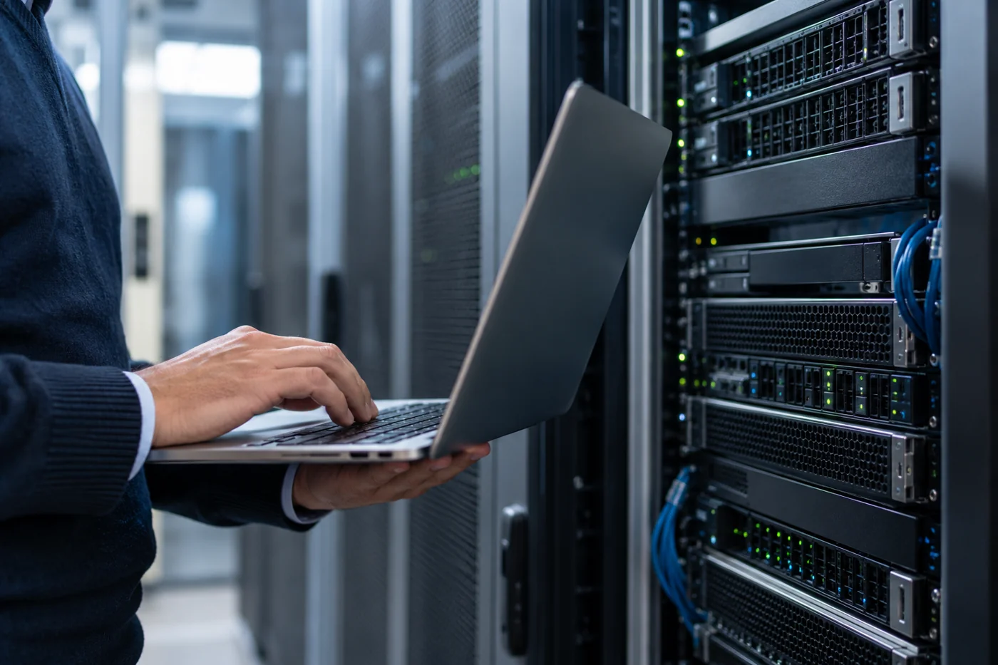 Server racks and computer used for digital security