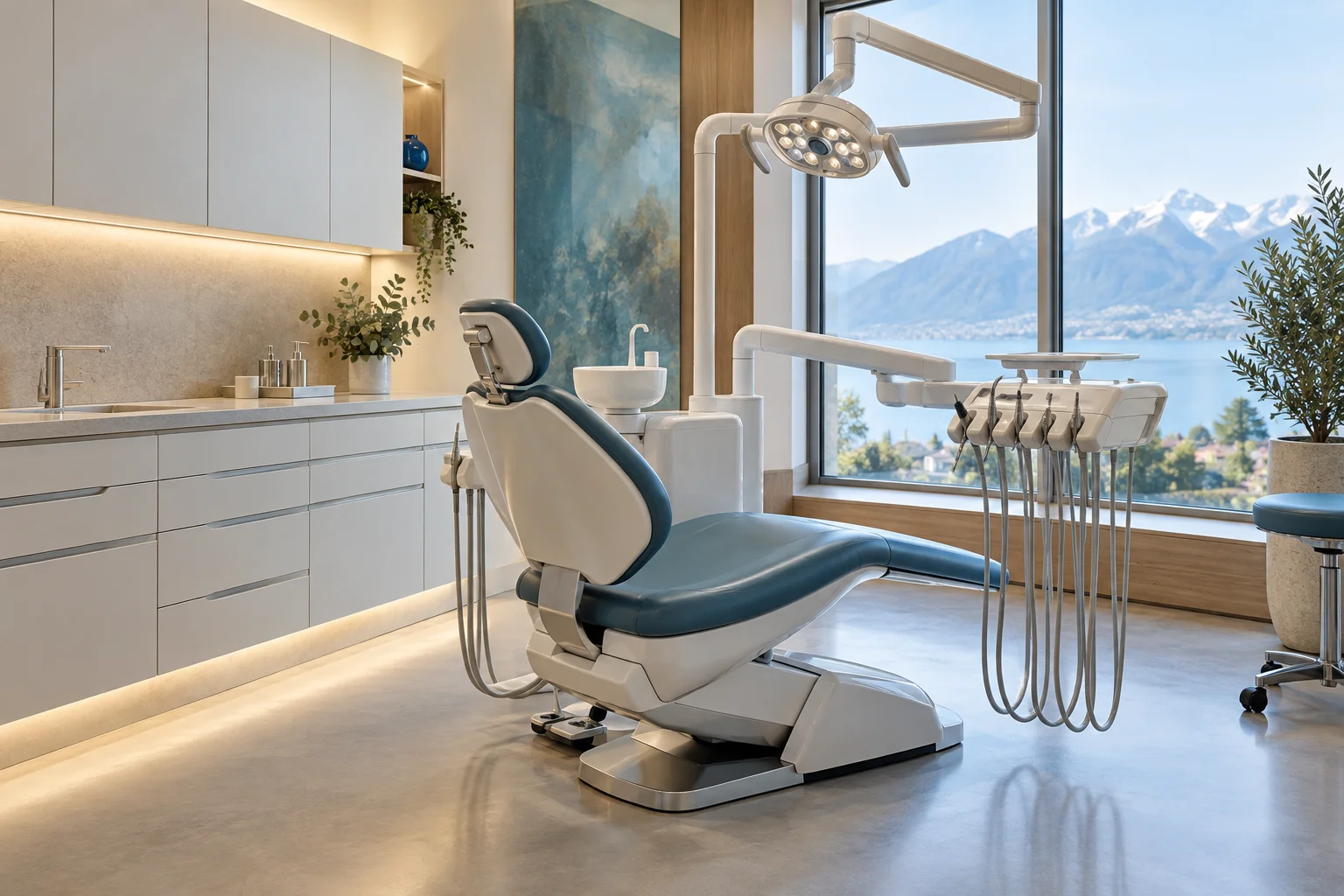 Illustration of a modern dental practice