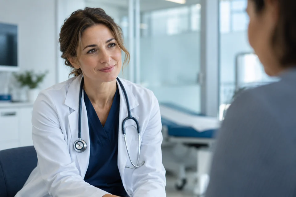 Medical professional in a bright clinic